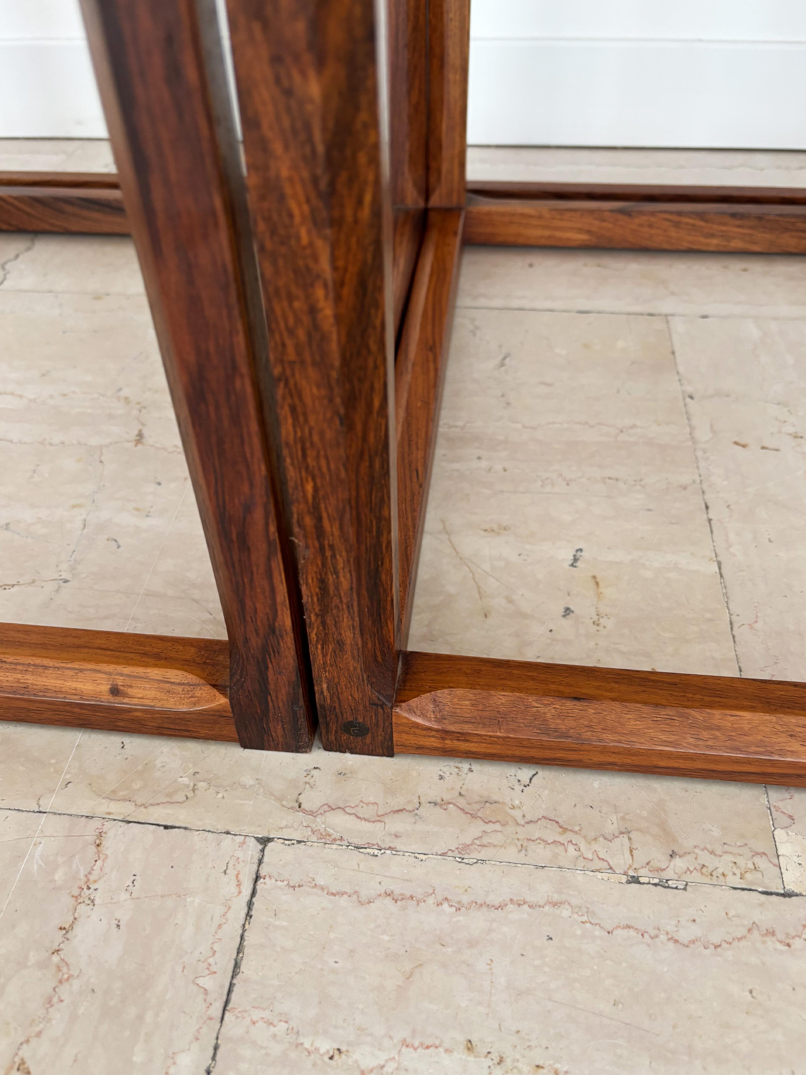 Kai Kristiansen para Aksel Kiersgaard Mesas nido escandinavas de madera oscura Años 60 en venta 13
