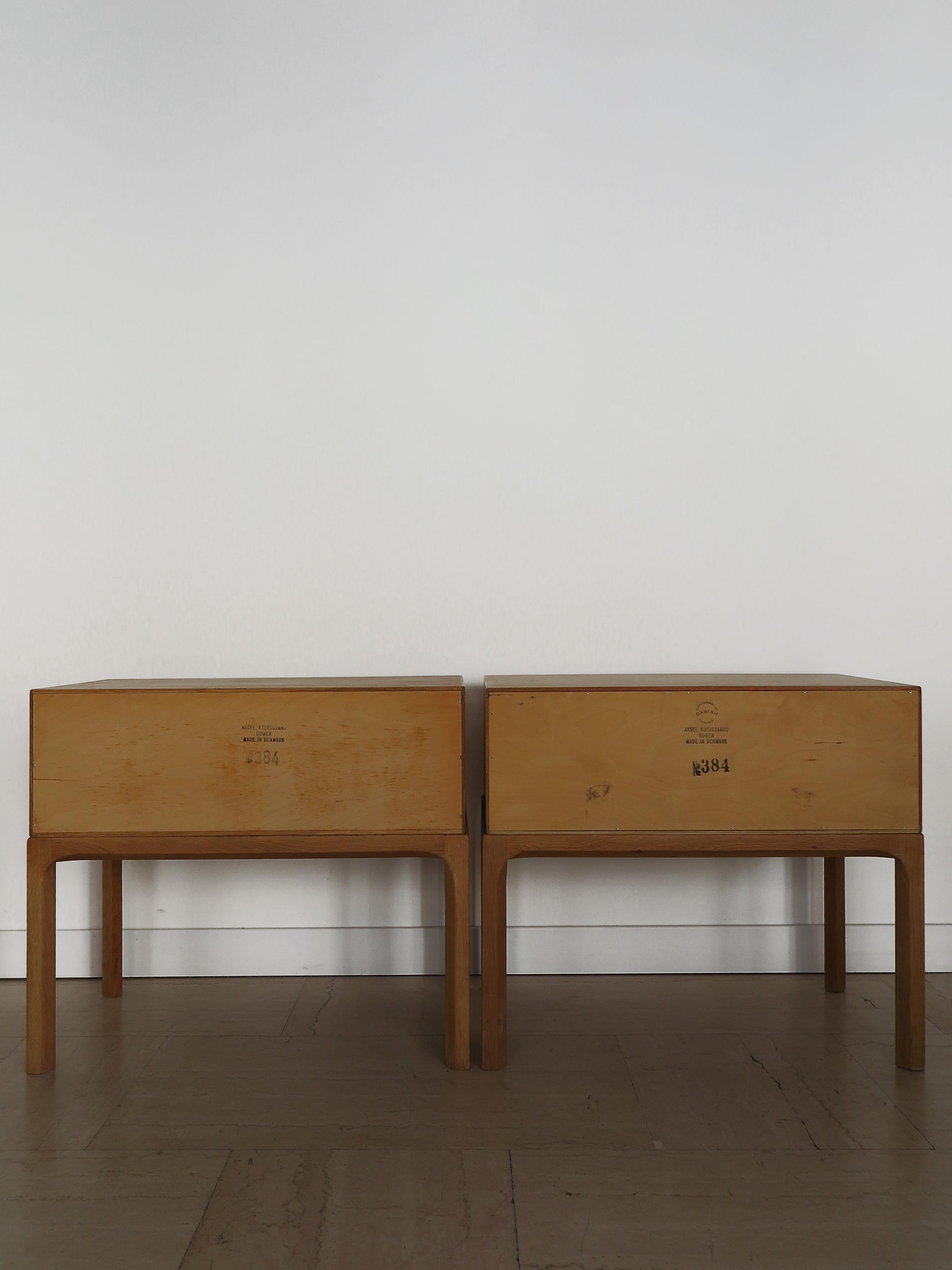 Kai Kristiansen for Aksel Kjergaard Table de chevet scandinave en Oak Danemark 1960s en vente 5