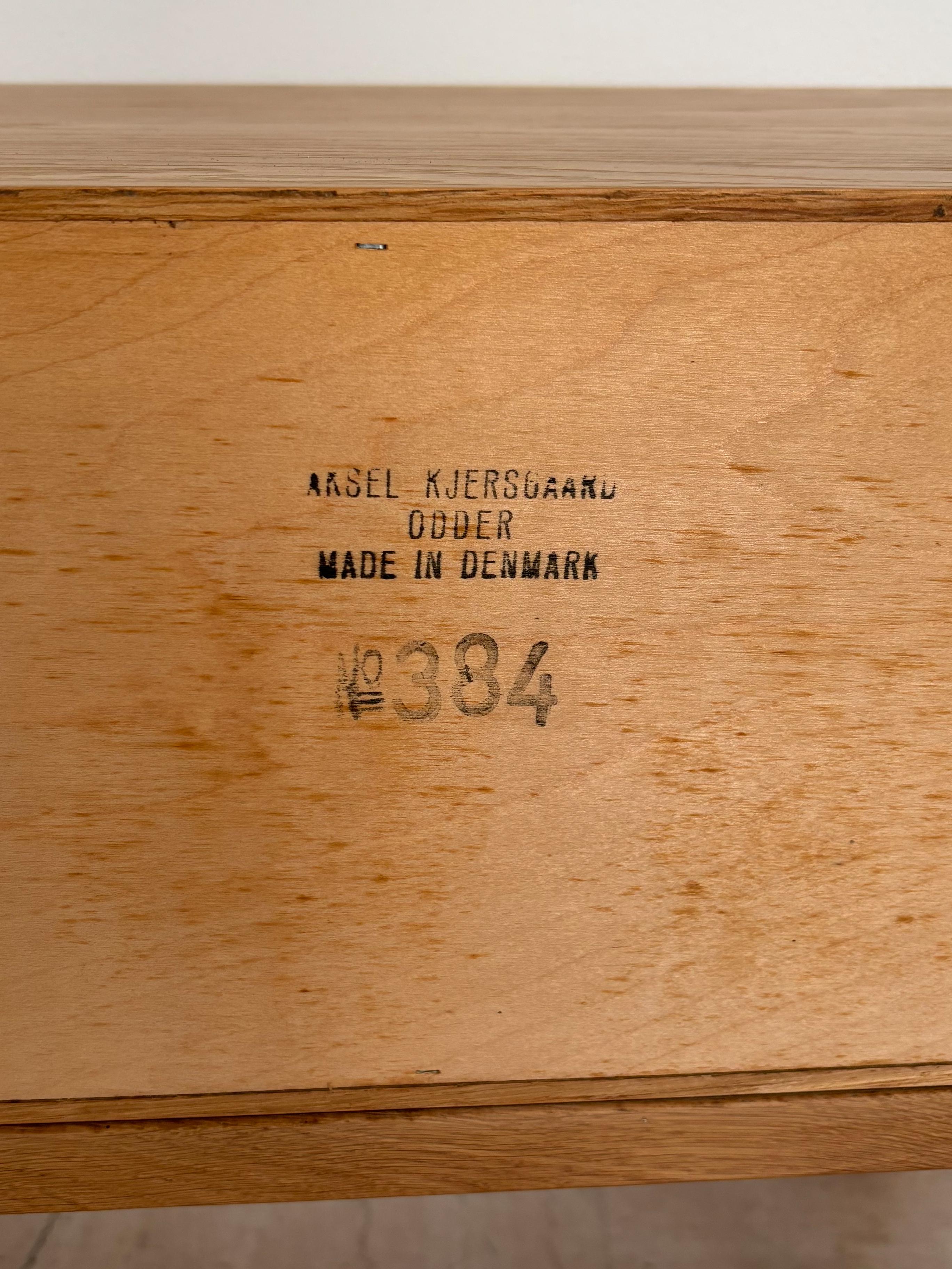 Kai Kristiansen for Aksel Kjergaard Table de chevet scandinave en Oak Danemark 1960s en vente 6