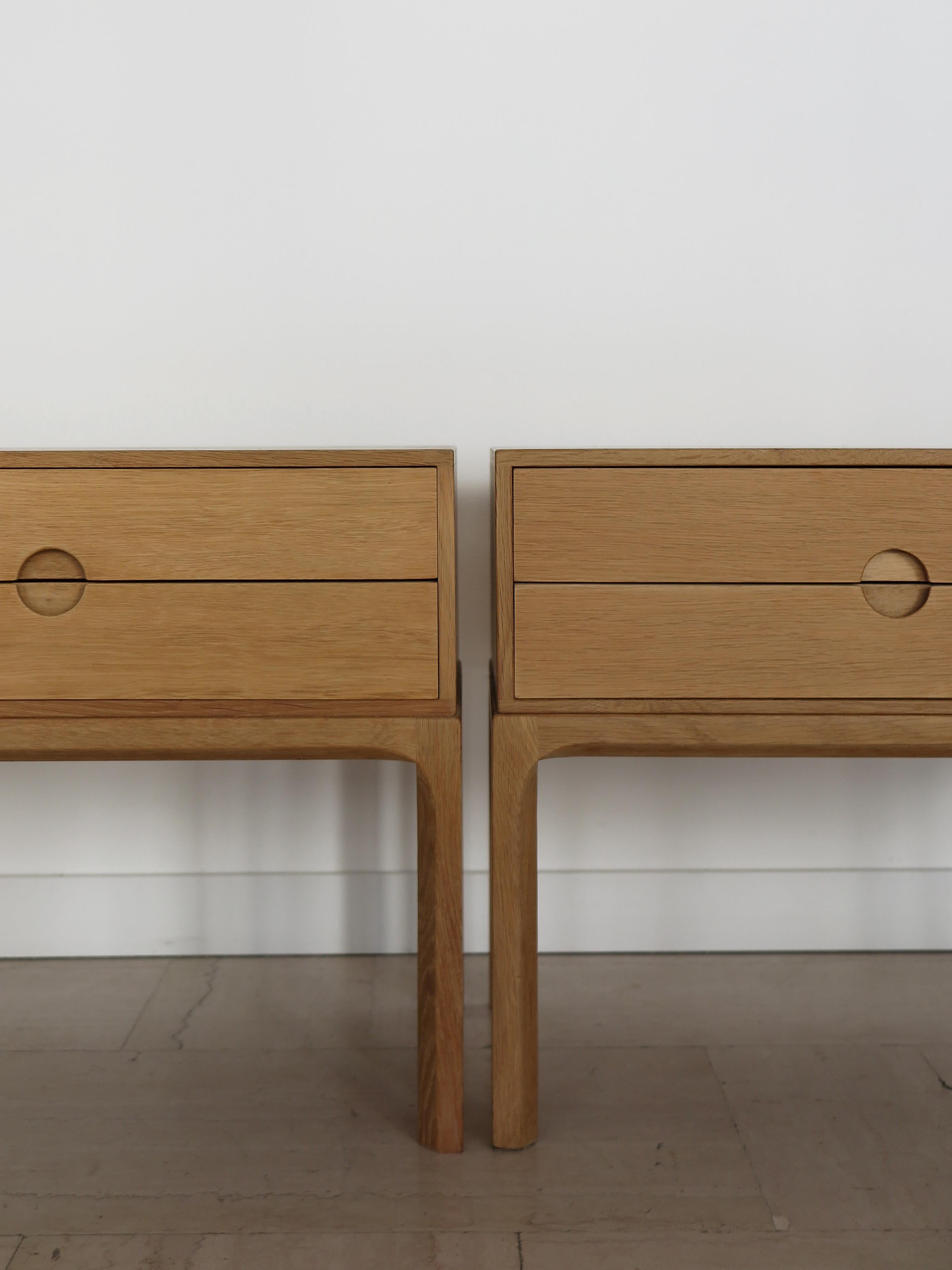 Scandinave moderne Kai Kristiansen for Aksel Kjergaard Table de chevet scandinave en Oak Danemark 1960s en vente
