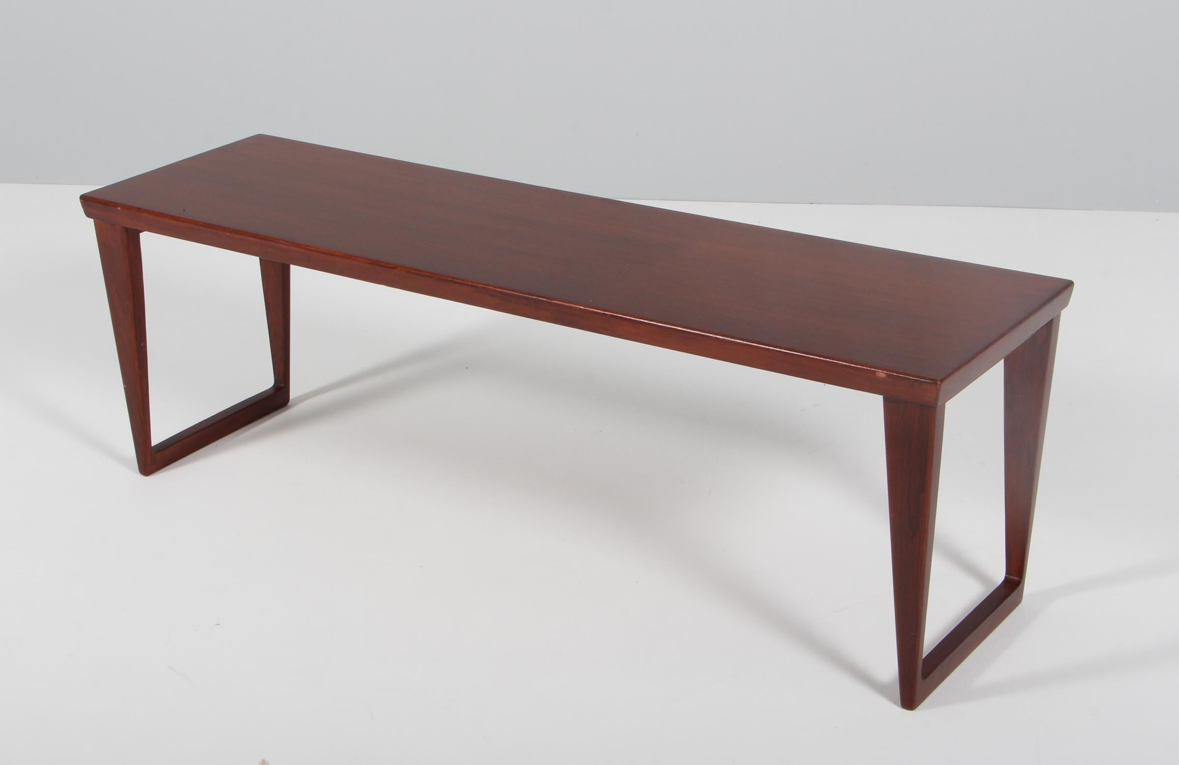 Kai Kristiansen bench with movable chest of drawers on top. 

Made of partly solid teak.

Made by Aksel Kjersgaard 1960s.