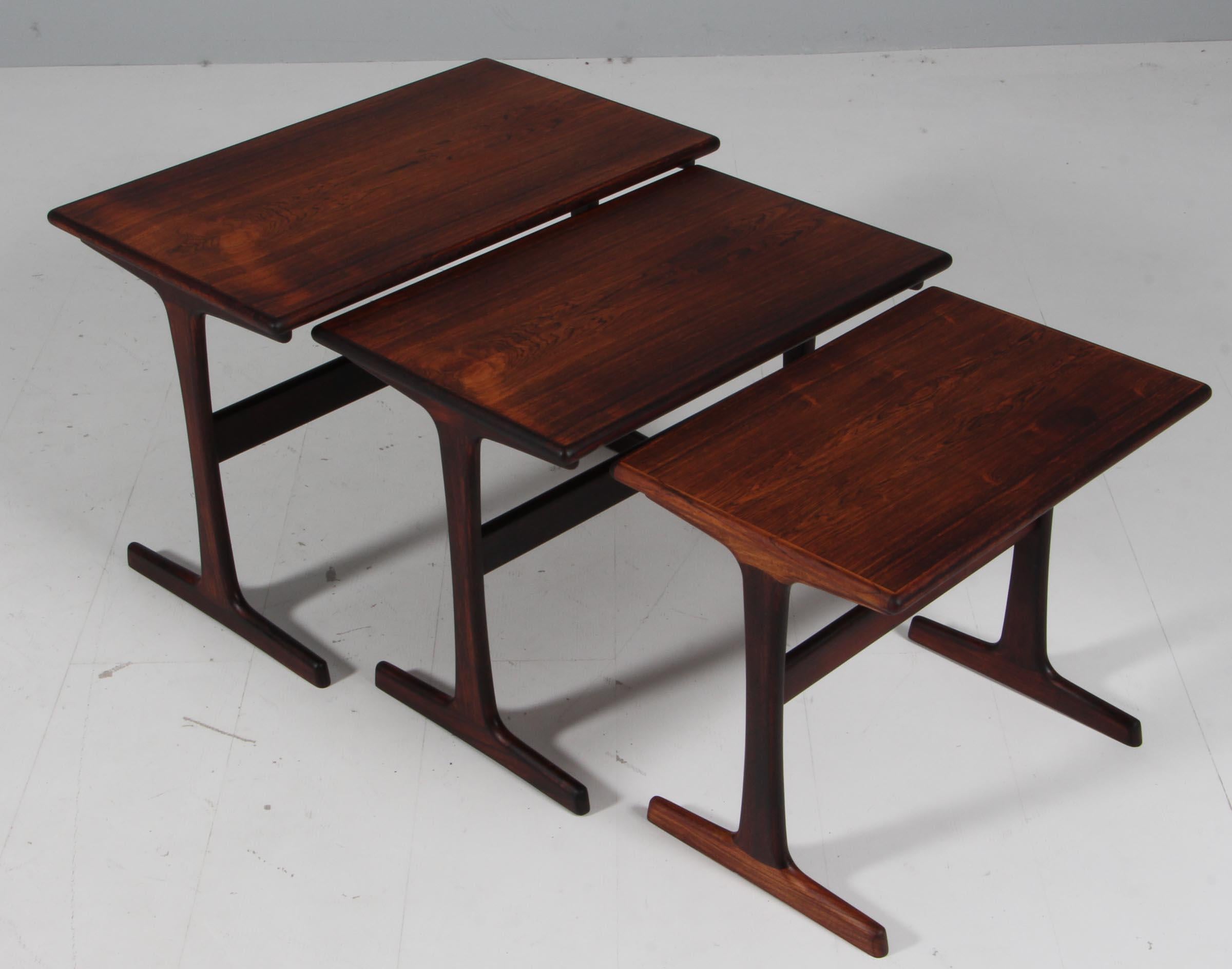 Kai Kristiansen for Aksel Kjersgaard, Nesting Tables In Excellent Condition In Esbjerg, DK