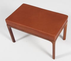 Kai Kristiansen for Aksel Kjersgaard, stool with leather and rosewood