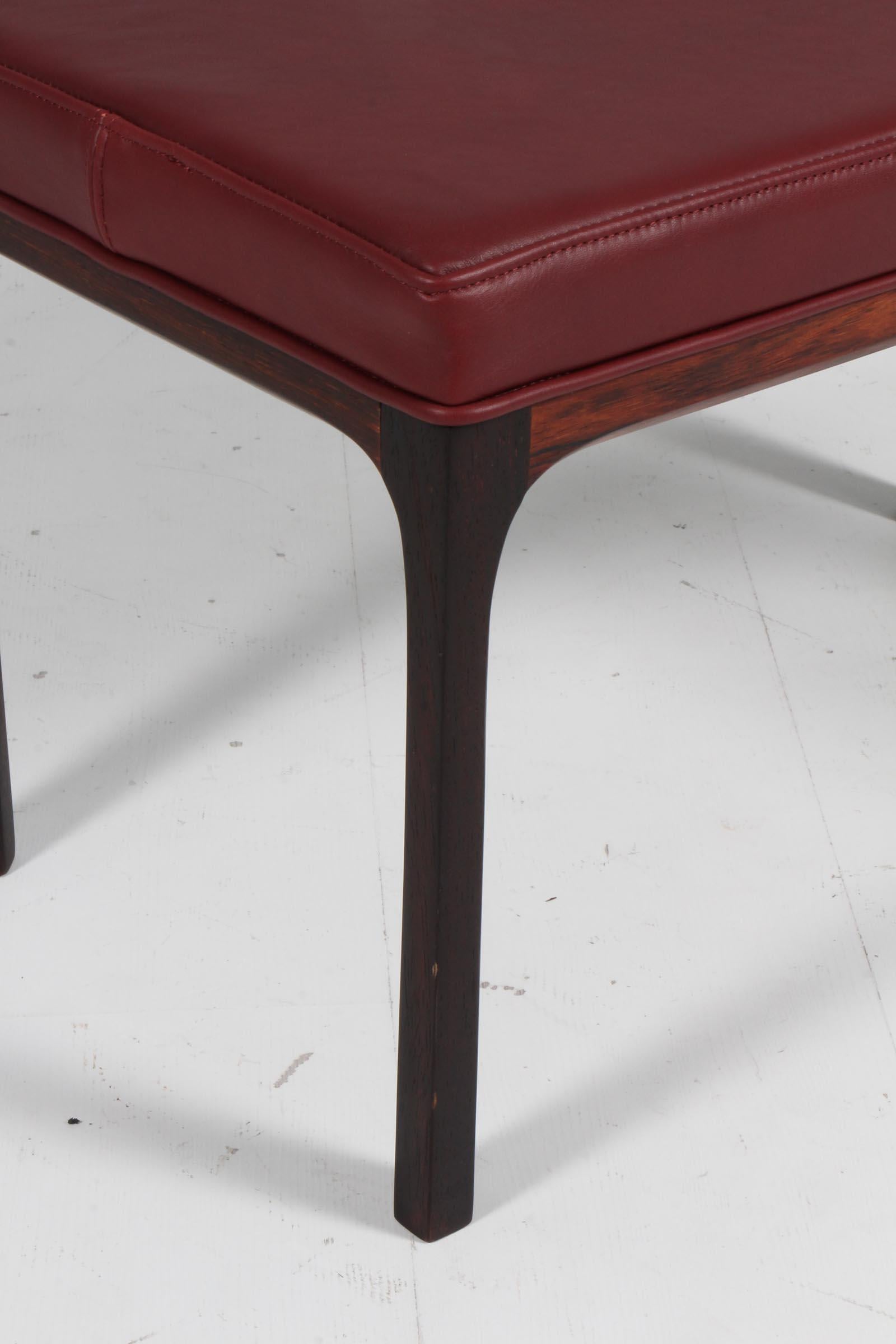 Scandinavian Modern Kai Kristiansen for Aksel Kjersgaard, stool with leather and rosewood