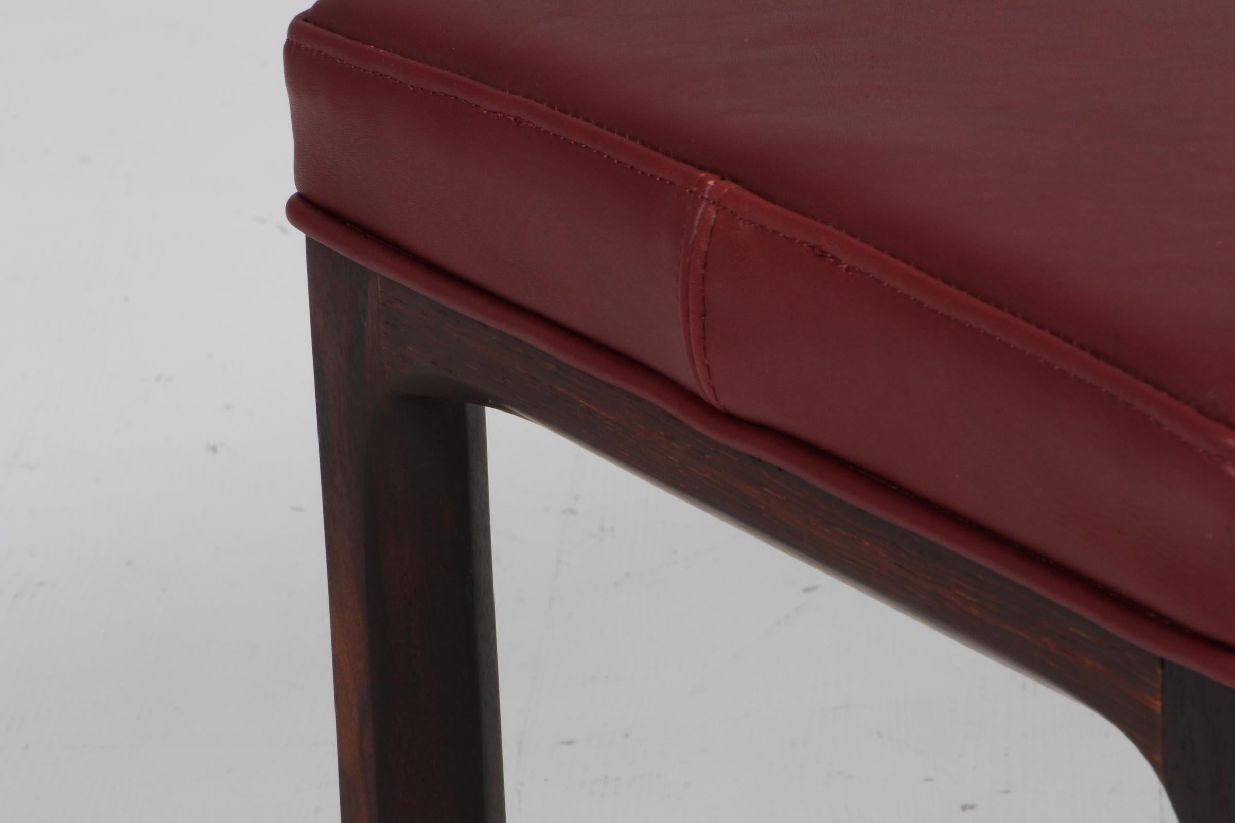 Danish Kai Kristiansen for Aksel Kjersgaard, stool with leather and rosewood