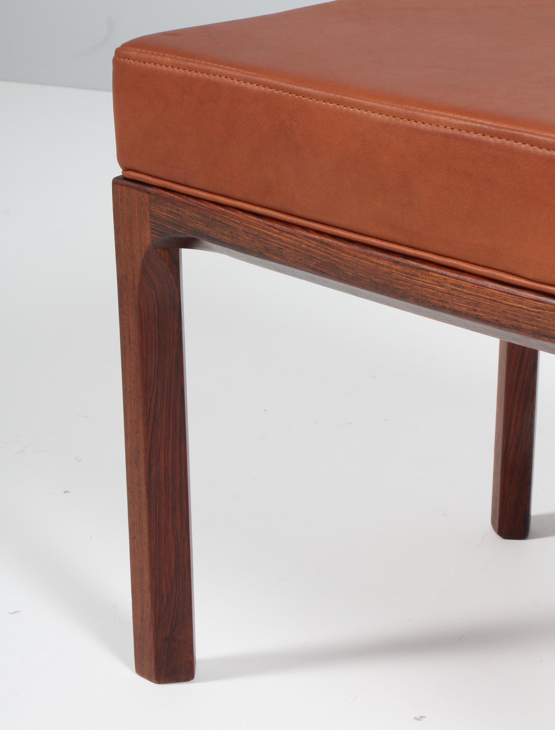 Kai Kristiansen for Aksel Kjersgaard, stool with leather and rosewood In Excellent Condition For Sale In Esbjerg, DK