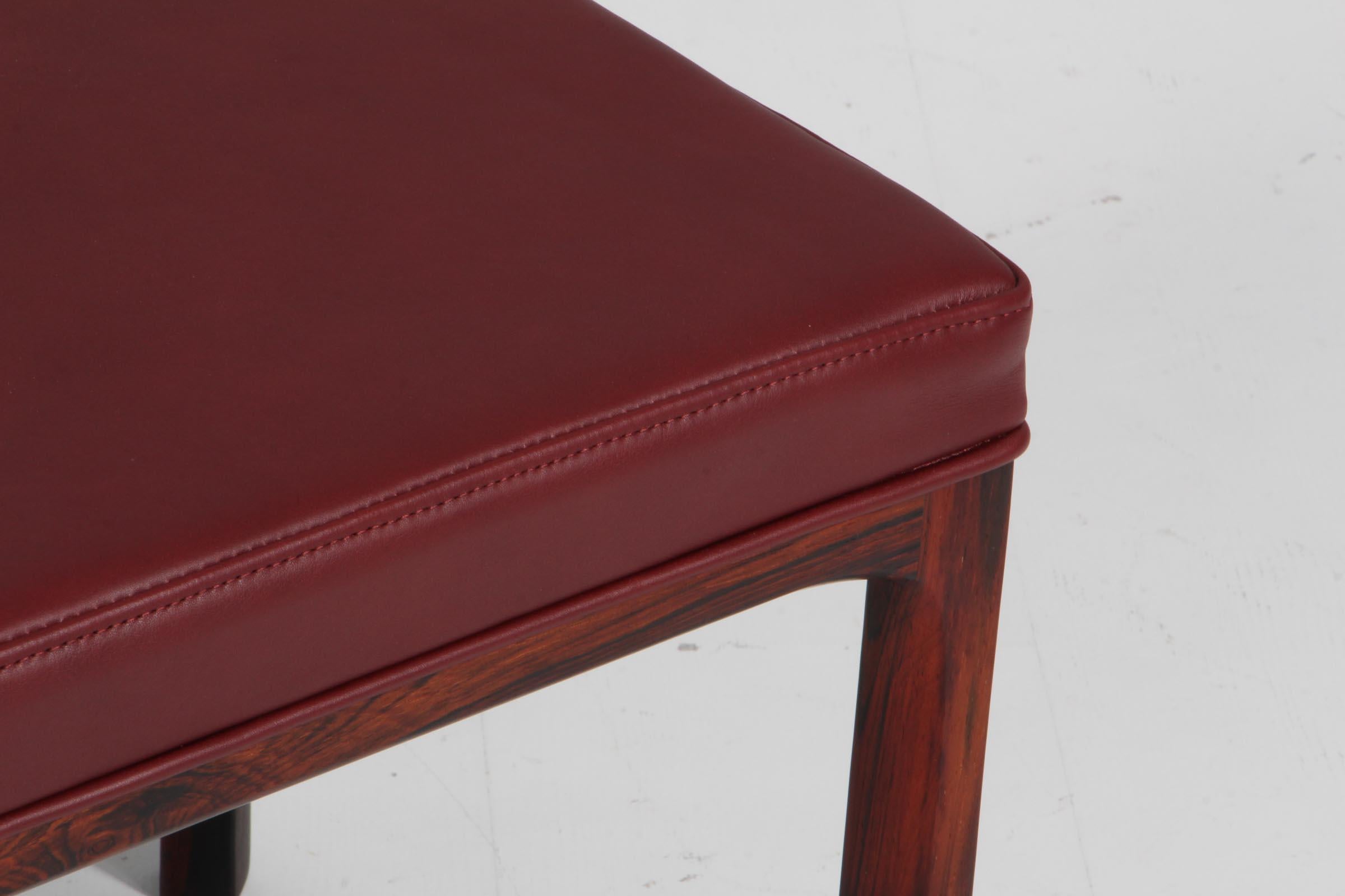 Kai Kristiansen for Aksel Kjersgaard, stool with leather and rosewood In Excellent Condition In Esbjerg, DK
