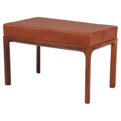 Vintage Kai Kristiansen for Aksel Kjersgaard, stool with leather and rosewood