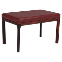 Vintage Kai Kristiansen for Aksel Kjersgaard, stool with leather and rosewood