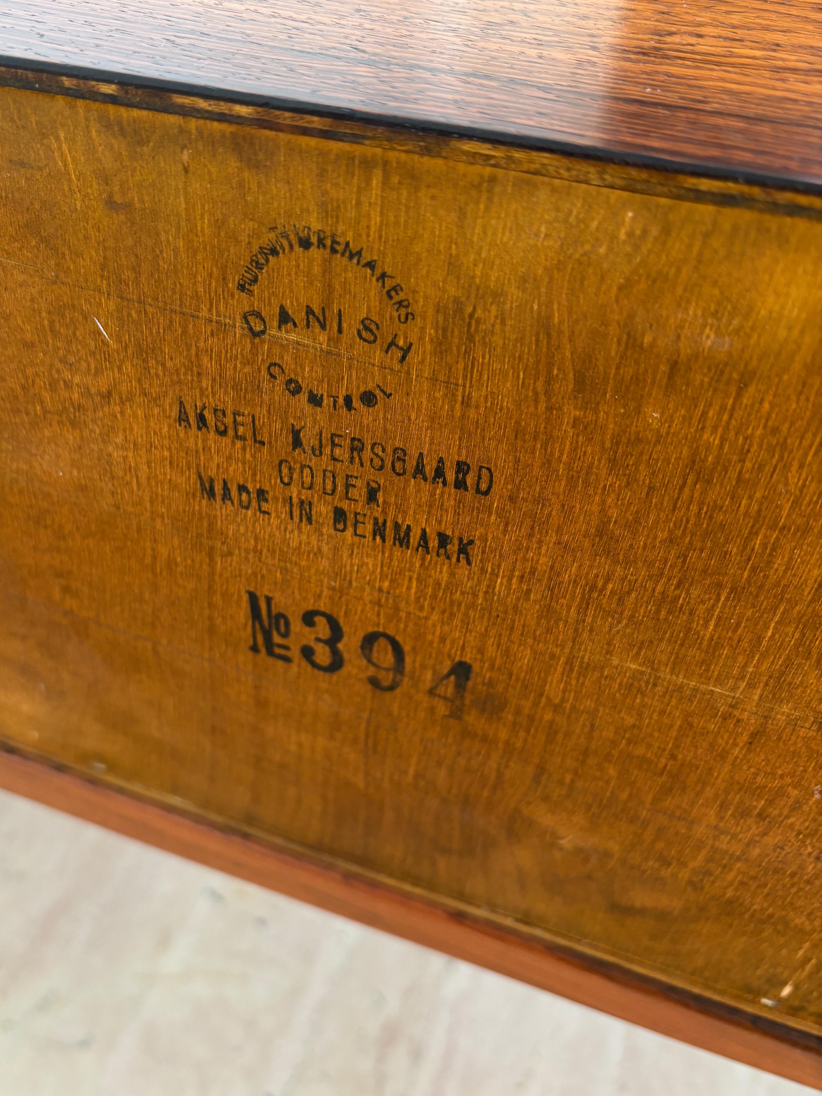 Kai Kristiansen für Aksel Kjirsgaard Dunkles Holz Skandinavische Anrichte Kommode 1960 im Angebot 13
