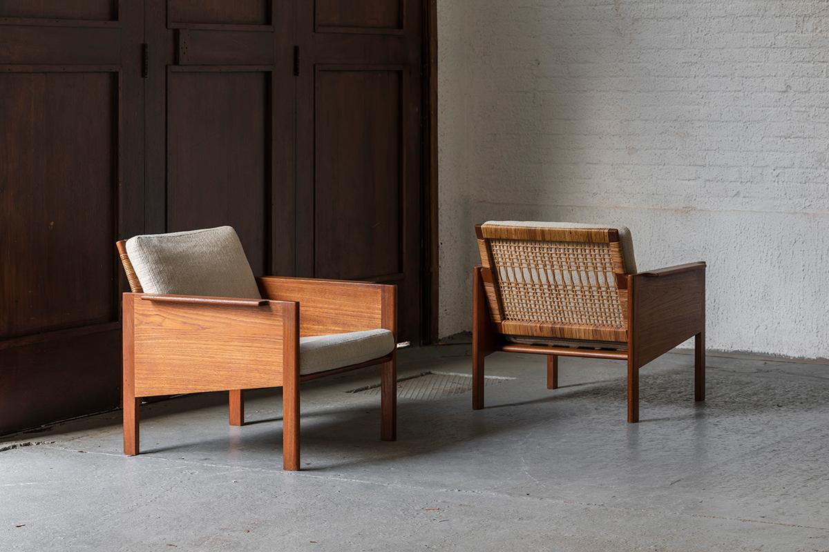 Mid-Century Modern Kai Kristiansen for Christian Jensen Lounge Chairs ‘Model 150’, Danish Design