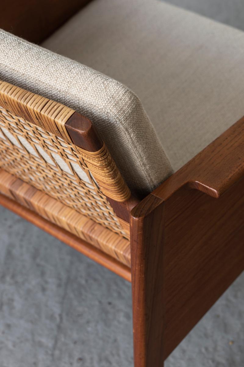 Woven Kai Kristiansen for Christian Jensen Lounge Chairs ‘Model 150’, Danish Design