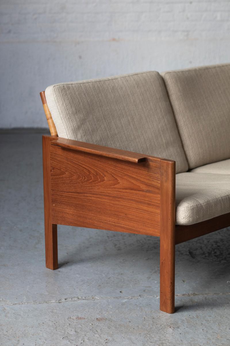 Mid-Century Modern Kai Kristiansen for Christian Jensen Møbelsnedkeri Rare 3-Seater Sofa
