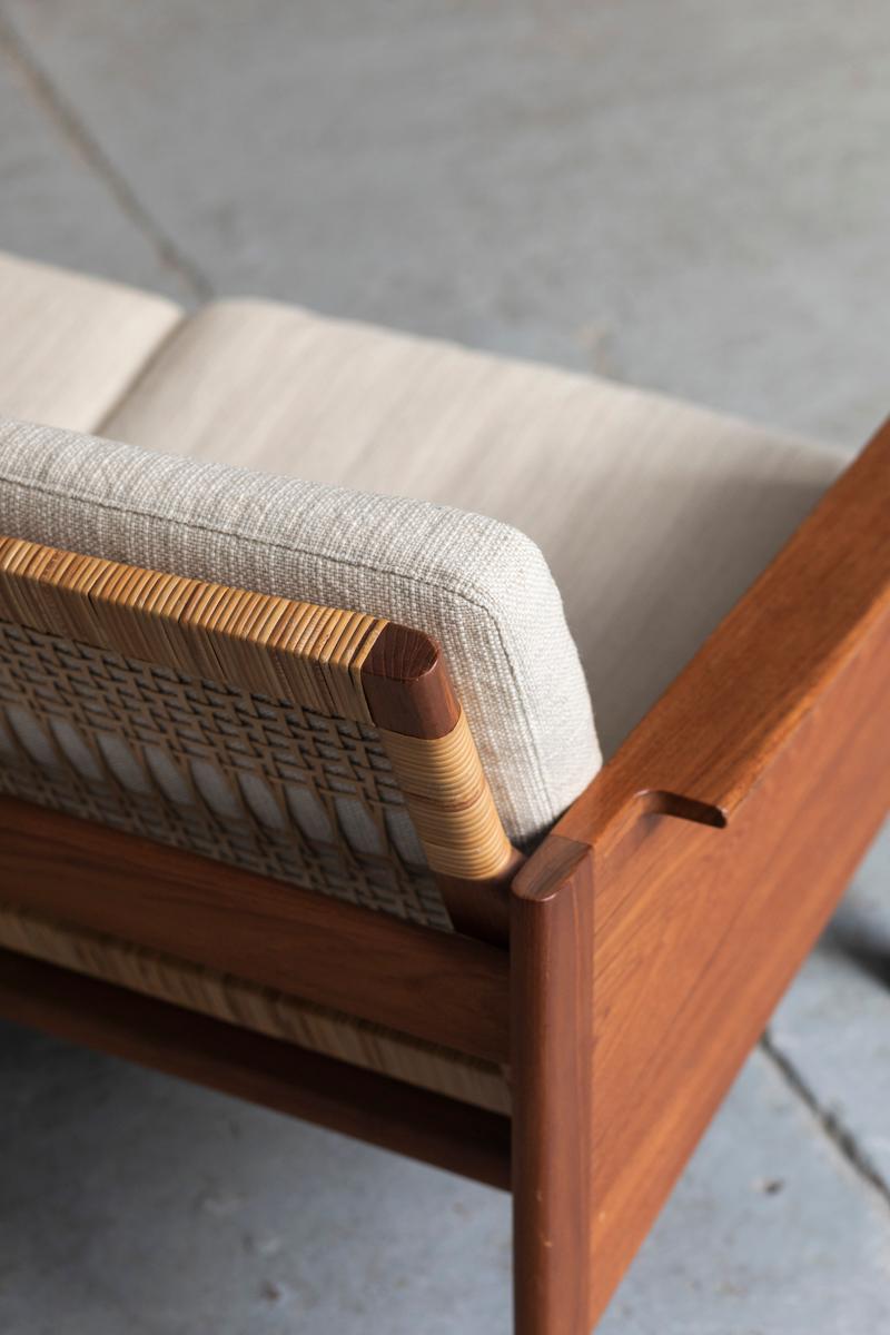 Fabric Kai Kristiansen for Christian Jensen Møbelsnedkeri Rare 3-Seater Sofa