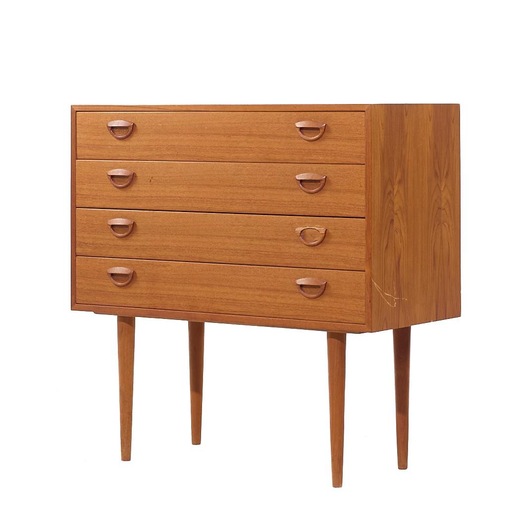 Mid-Century Modern Kai Kristiansen for Feldballes Møbelfabrik MCM Danish Teak 4 Drawers Dresser For Sale