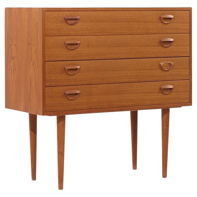 Kai Kristiansen for Feldballes Møbelfabrik MCM Danish Teak 4 Drawers Dresser For Sale