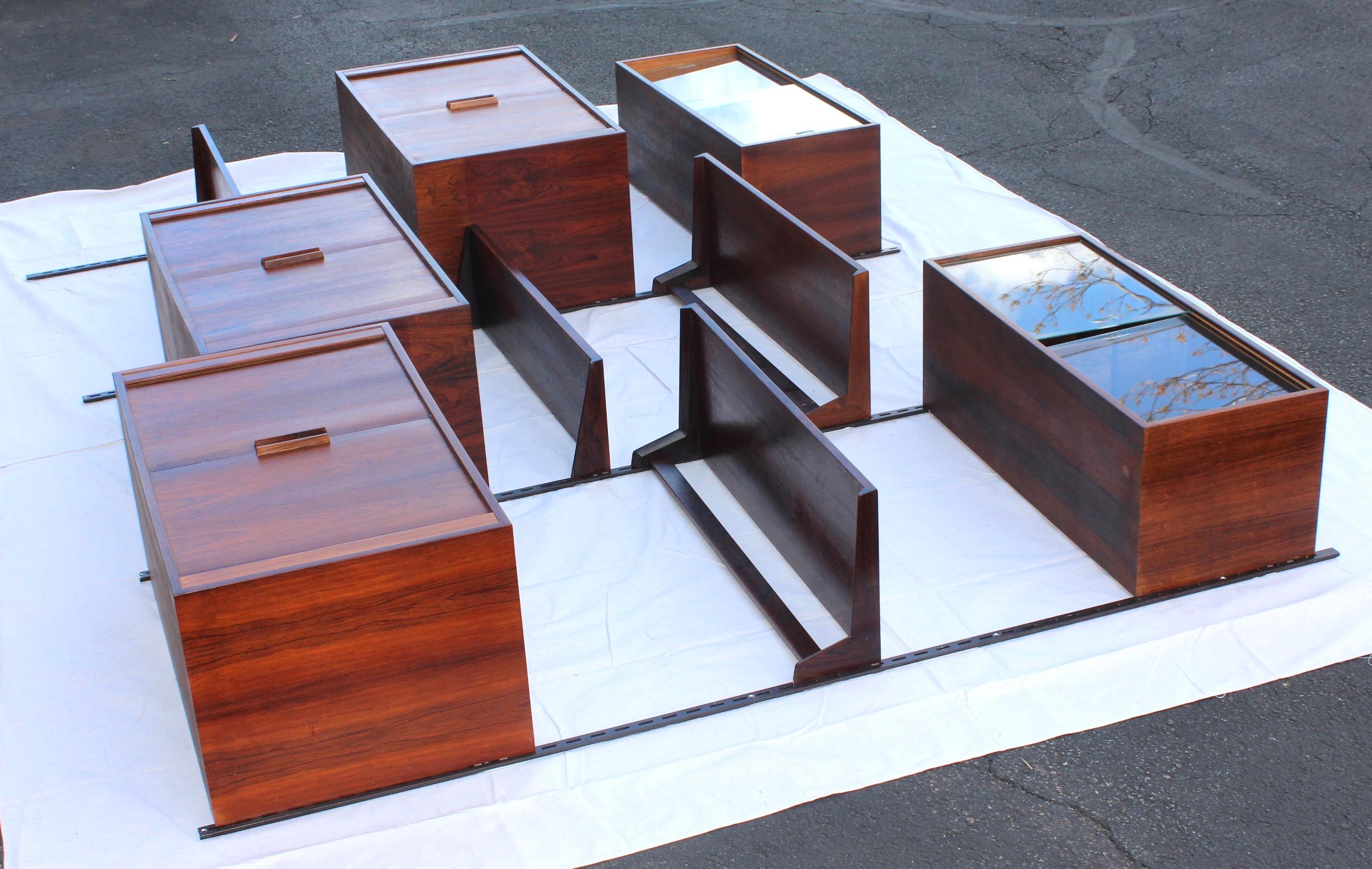 Danish Kai Kristiansen for FM Mobler Rosewood Wall-Mounted Wall Unit