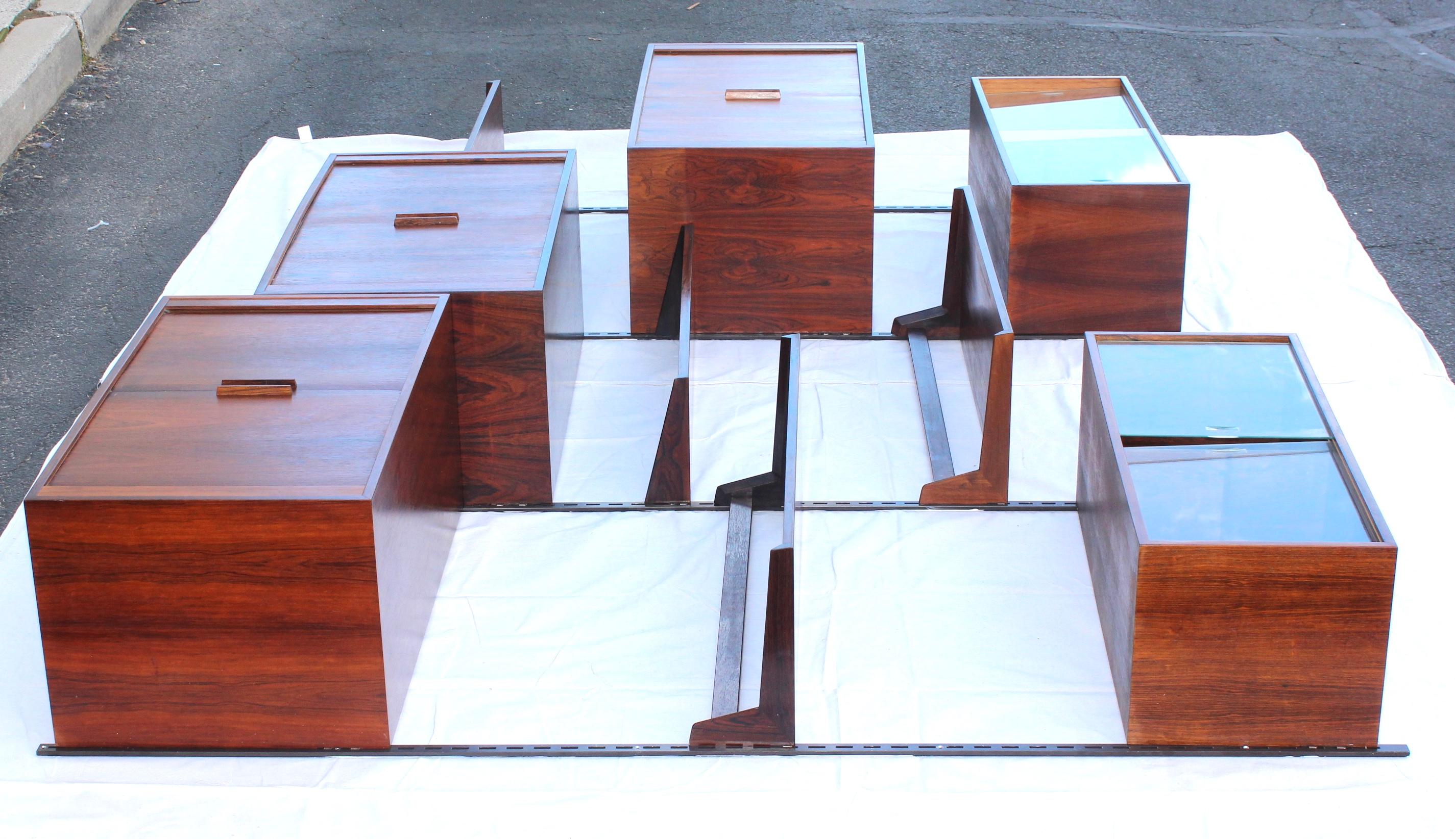 Kai Kristiansen for FM Mobler Rosewood Wall-Mounted Wall Unit In Good Condition In New York, NY