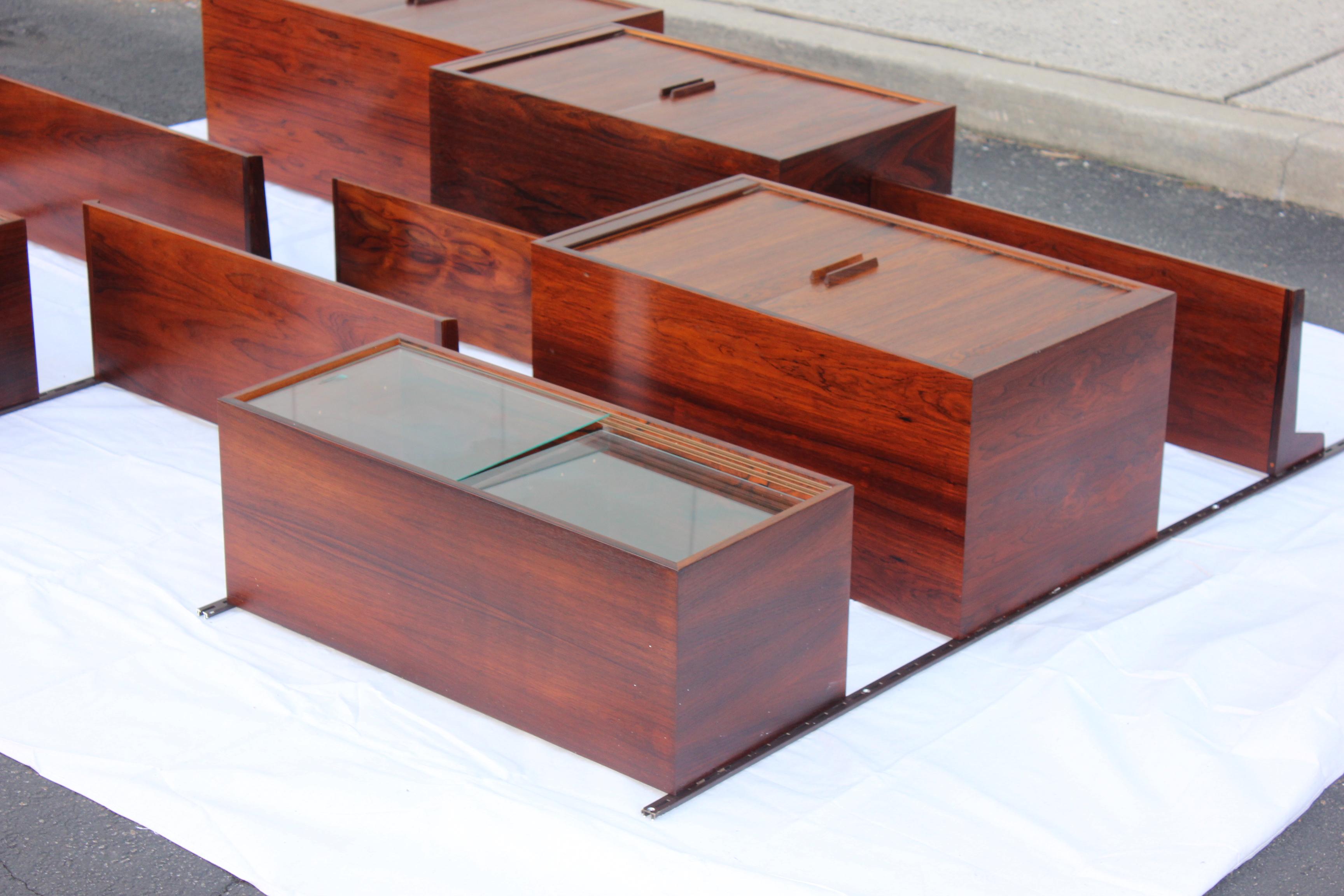 Kai Kristiansen for FM Mobler Rosewood Wall-Mounted Wall Unit 1