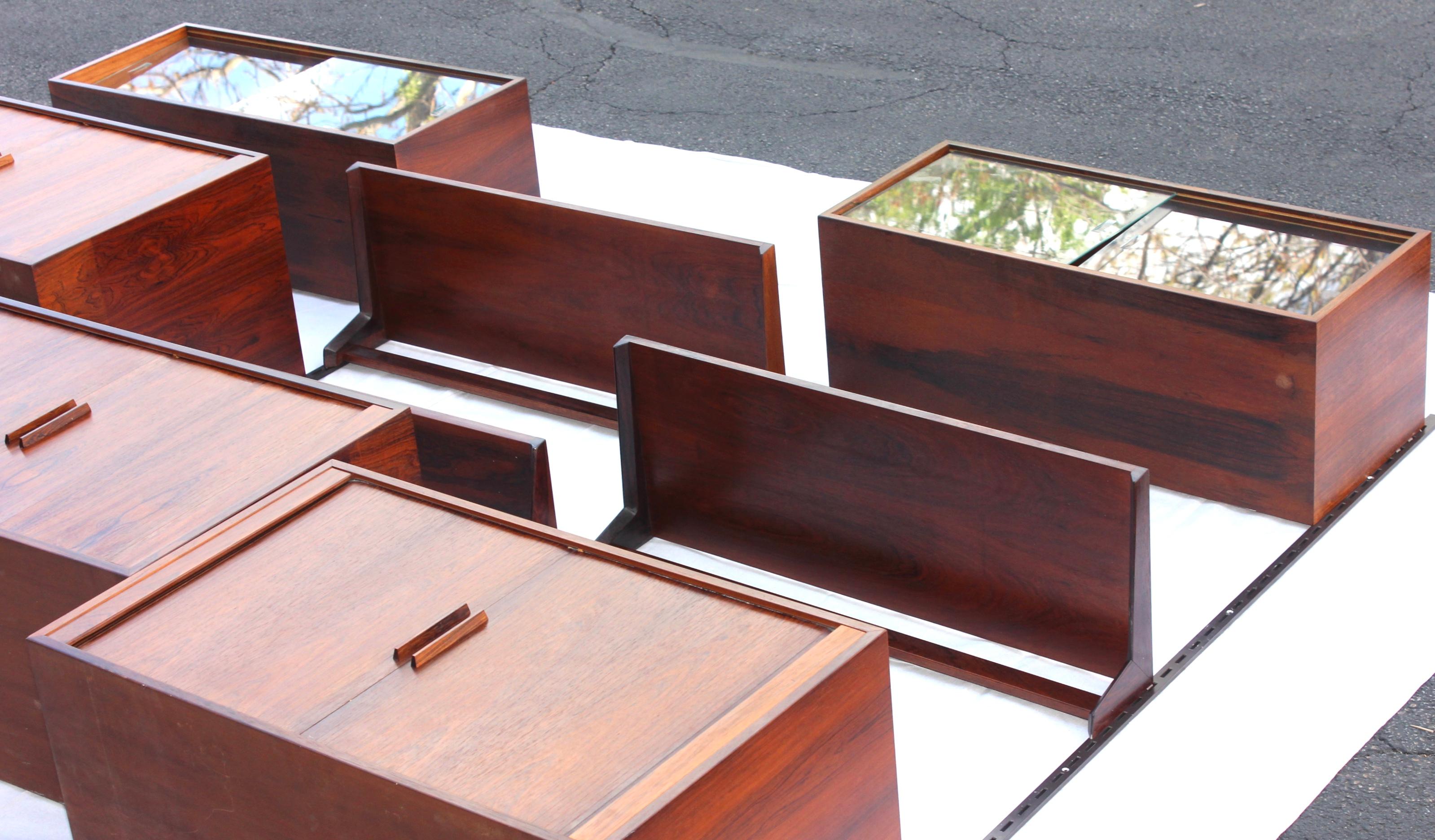 Kai Kristiansen for FM Mobler Rosewood Wall-Mounted Wall Unit 2