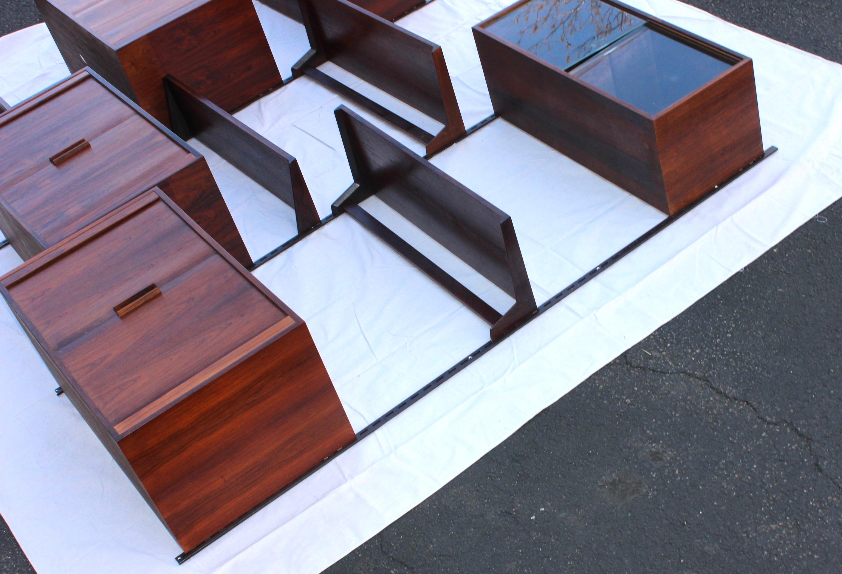 Kai Kristiansen for FM Mobler Rosewood Wall-Mounted Wall Unit 3