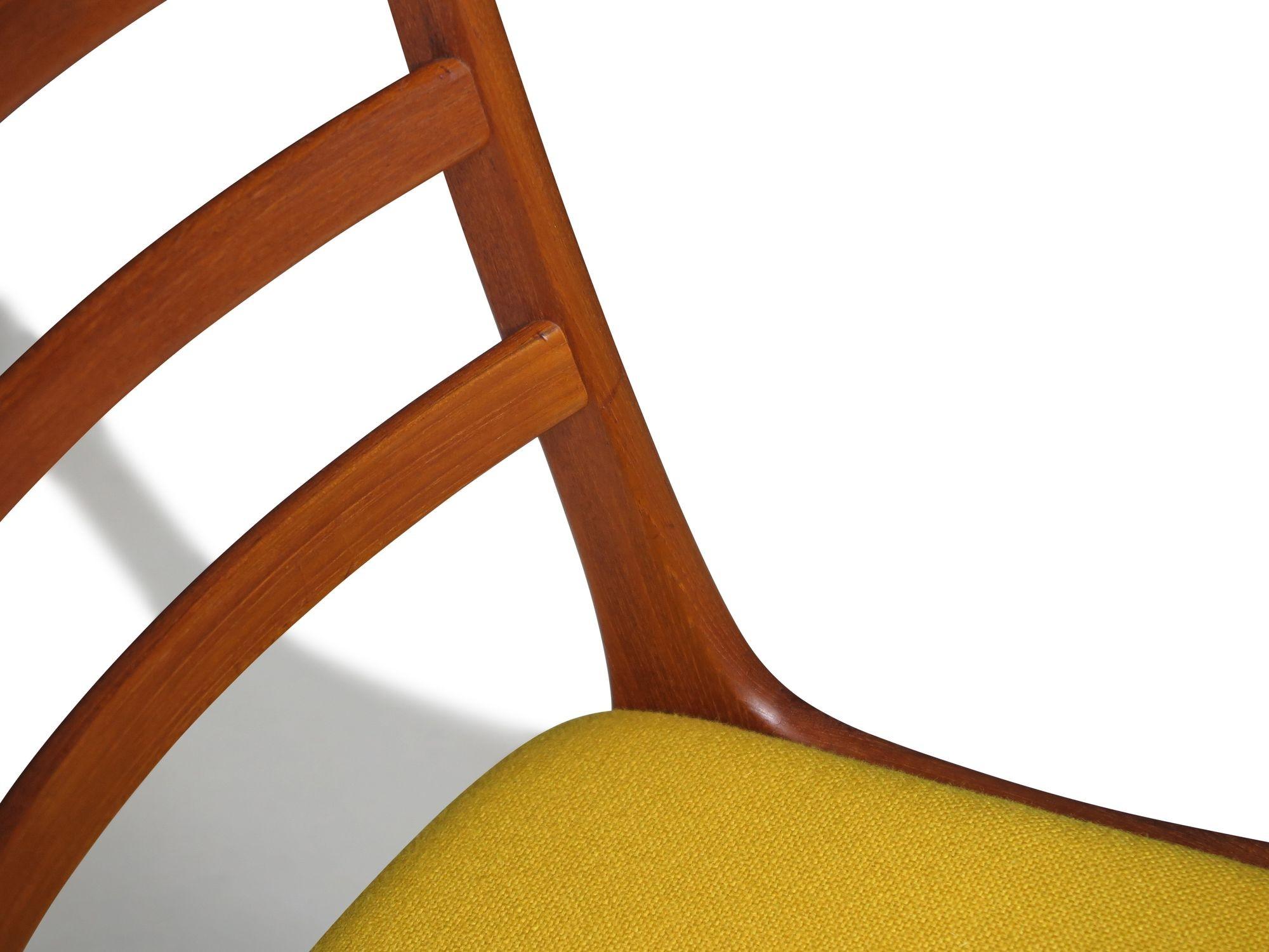 Teak Kai Kristiansen per Korup Stolefabrik Sedie da pranzo con schienale alto in teak (Set di 4) in vendita