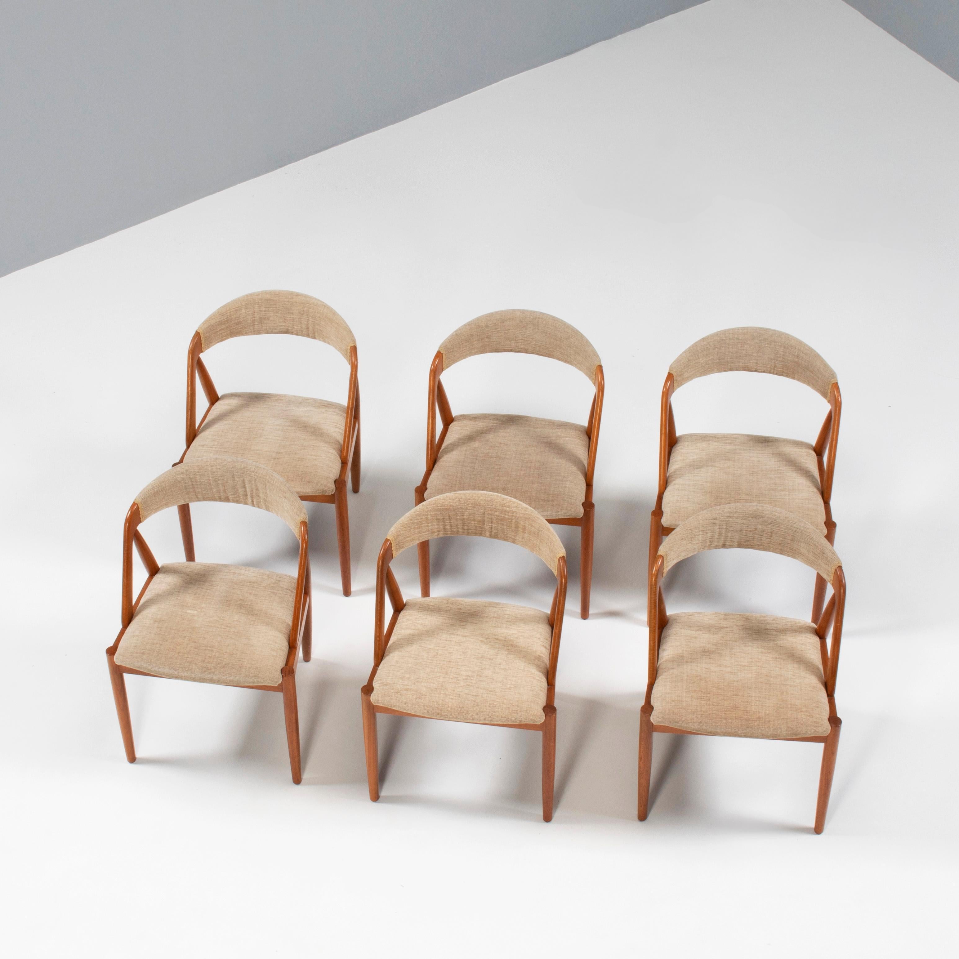 Mid-Century Modern 1960's Kai Kristiansen for Schou Andersen Model 31 Dining Chairs, Set of 6