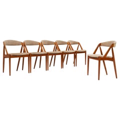 1960's Kai Kristiansen for Schou Andersen Model 31 Dining Chairs, Set of 6