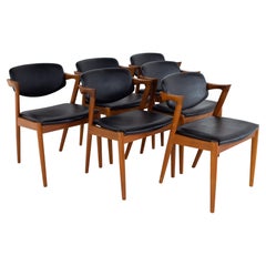 Kai Kristiansen pour SVA Mobler - Chaises de salle à manger en teck Z du milieu du siècle, modèle 42, ensemble O