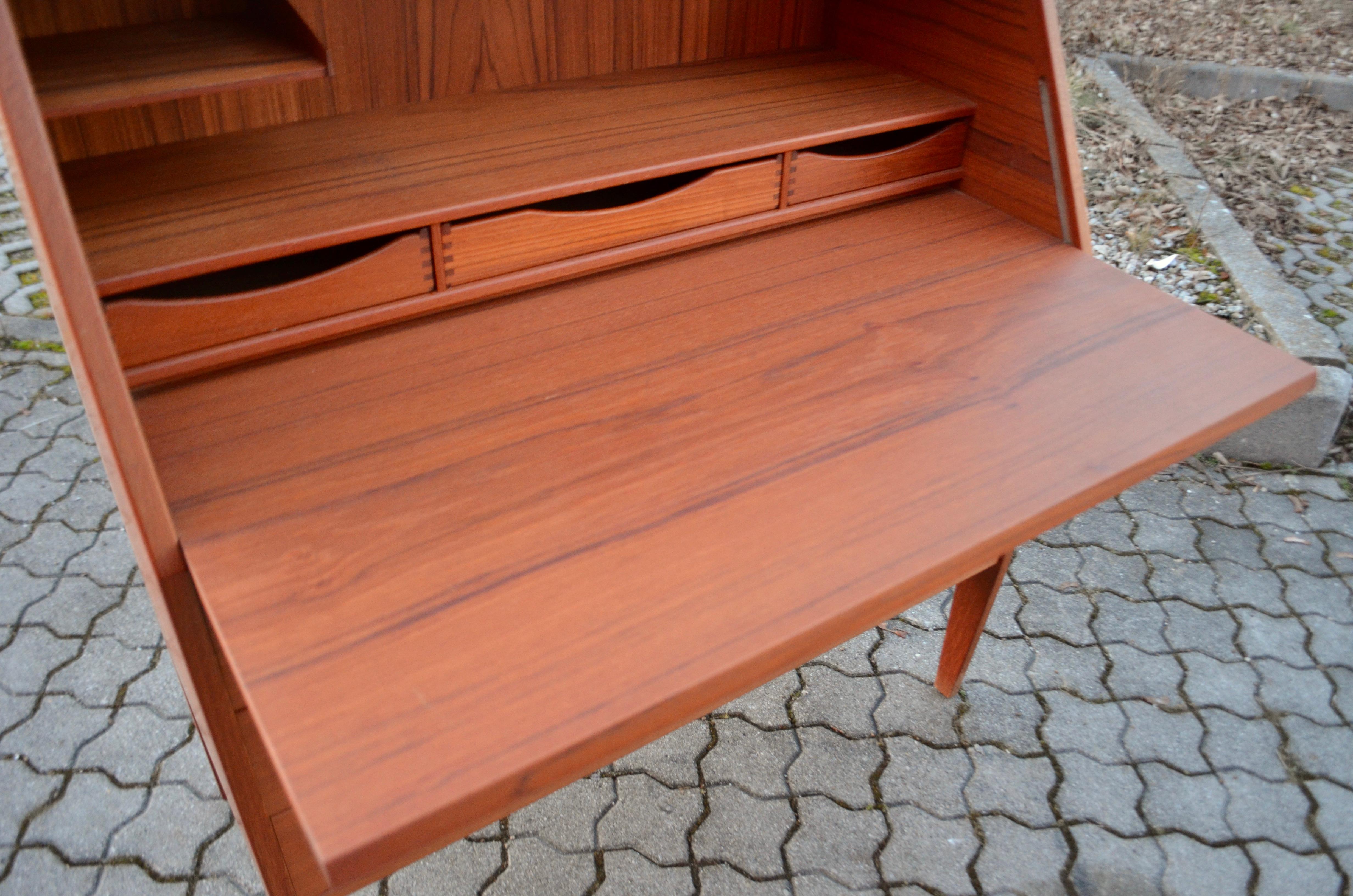 Kai Kristiansen for Torring / HJN Mobler Model 63 Danish Modern Teak Secretary For Sale 7