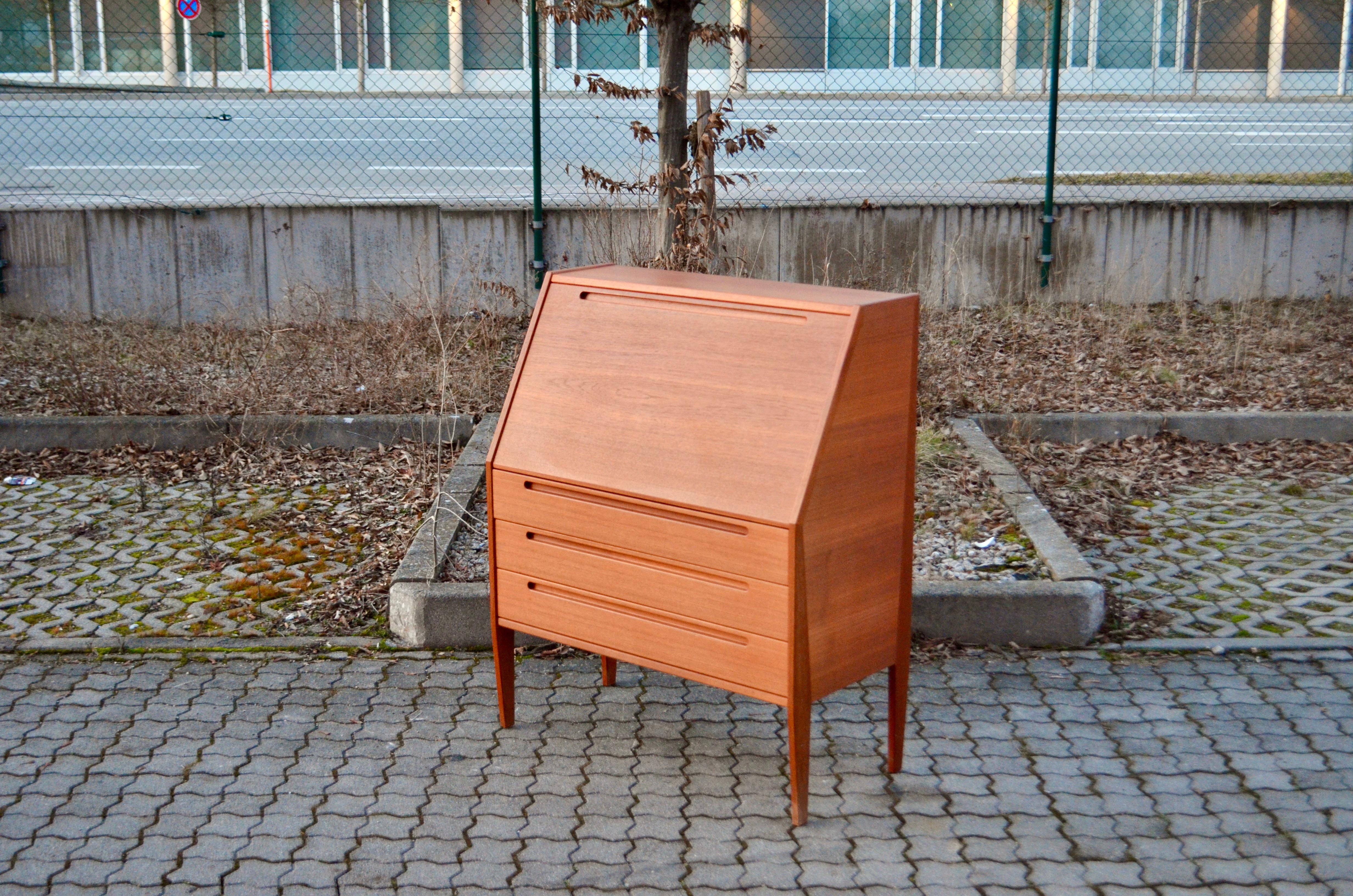 Mid-Century Modern Kai Kristiansen for Torring / HJN Mobler Model 63 Danish Modern Teak Secretary For Sale