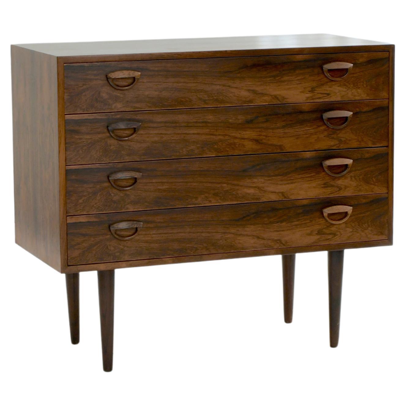 Kai Kristiansen Four Drawer Chest by FM Mobler, Denmark  For Sale