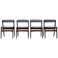Kai Kristiansen Grey Chairs Original Vintage 1960s Beech