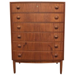 Kai Kristiansen High Boy Teak Dresser - 0823160 Vintage Danish Mid Century