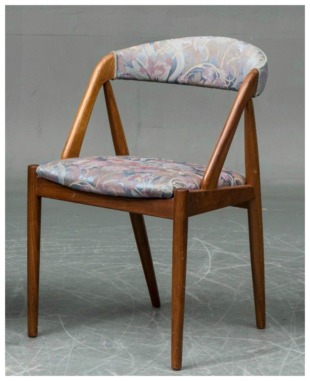 Danish Kai Kristiansen in Teak Dining Chairs Model 31 for Schou Andersen