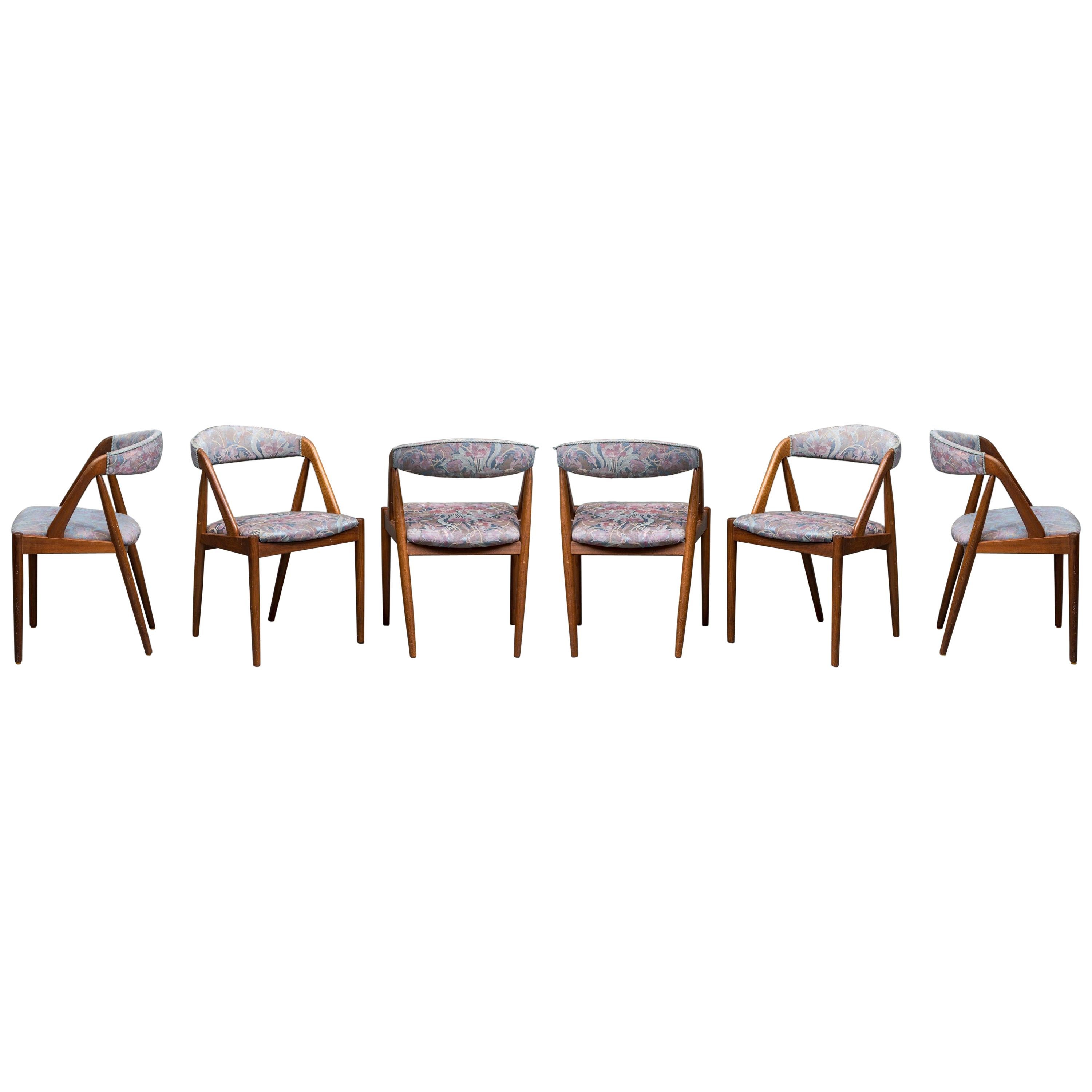 Kai Kristiansen in Teak Dining Chairs Model 31 for Schou Andersen