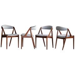 Kai Kristiansen in Teak Dining Chairs Model 31 for Schou Andersen