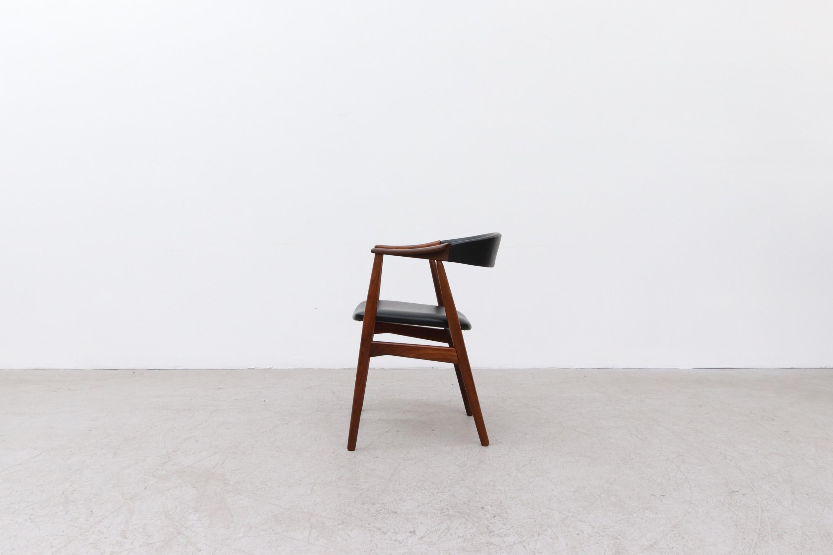 Dutch Kai Kristiansen Inspired Teak Arm Chair by Th. Harlev