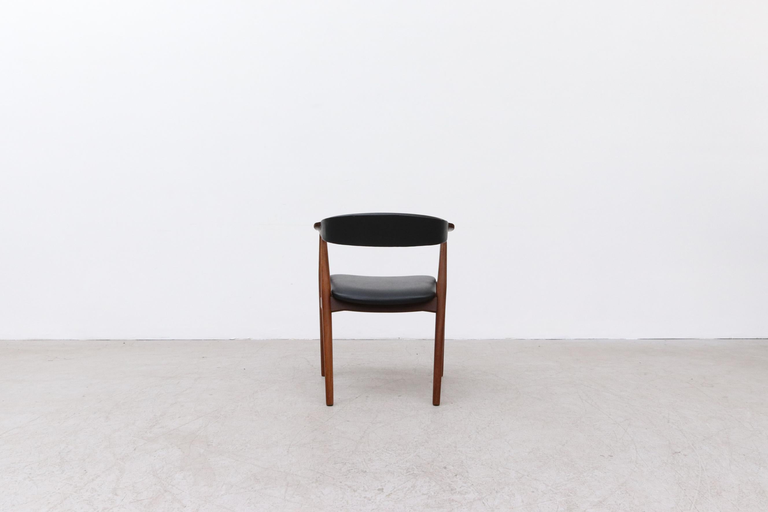 Mid-20th Century Kai Kristiansen Inspired Teak Arm Chair by Th. Harlev