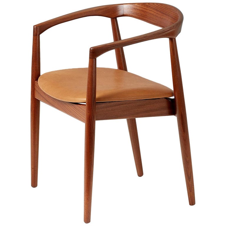 Kai Kristiansen Leather Troja Armchair, c1960 For Sale