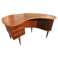 Kai Kristiansen Mid-Century Bean Walnut Desk from Denmark in the 1950´s