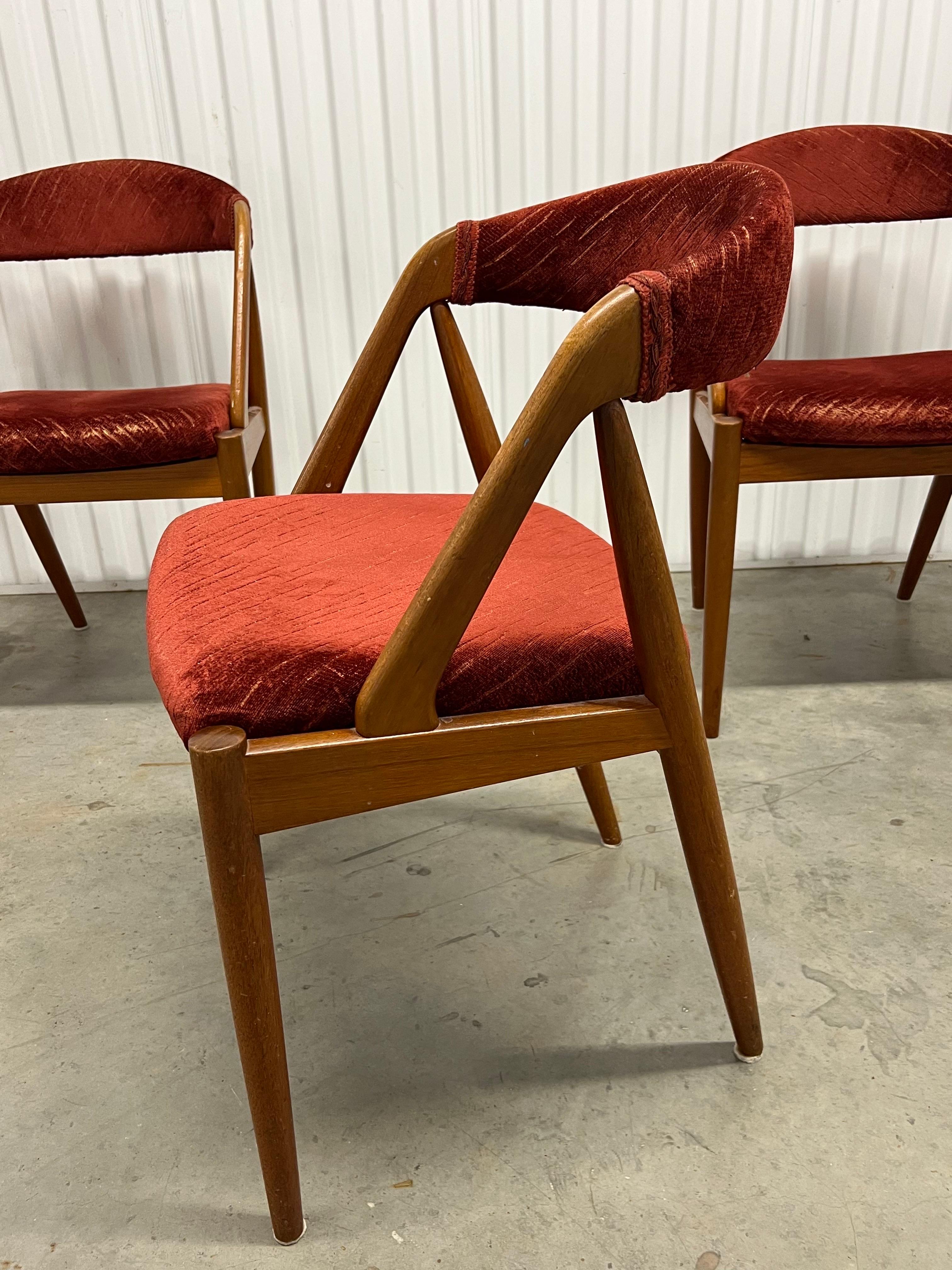 Kai Kristiansen Mid Century Danish Model 31 Teak Dining Chairs - Set of 6 2