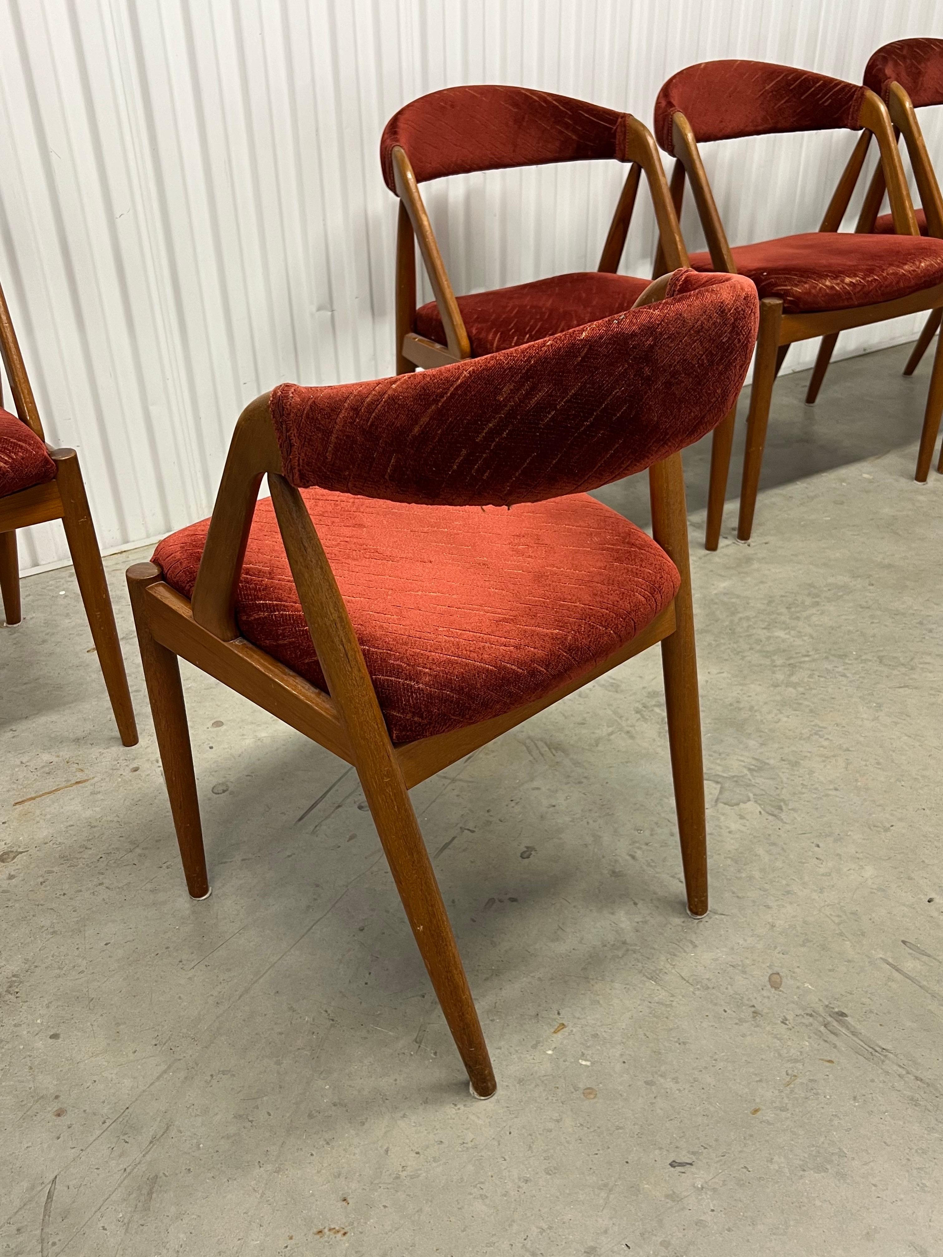 Kai Kristiansen Mid Century Danish Model 31 Teak Dining Chairs - Set of 6 4