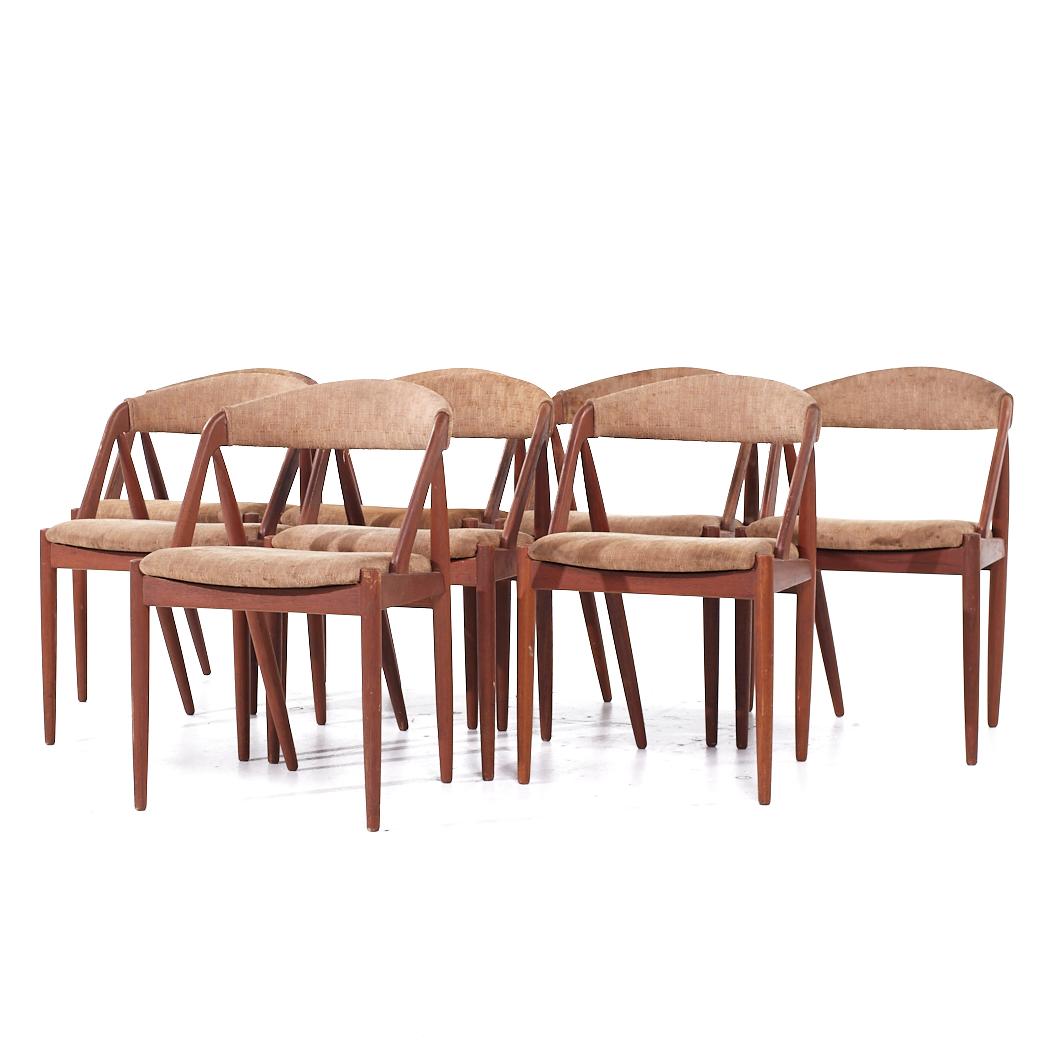 Mid-Century moderno Kai Kristiansen - Sedie da pranzo in teak modello 31, metà secolo, danese - Set di 8 sedie in vendita