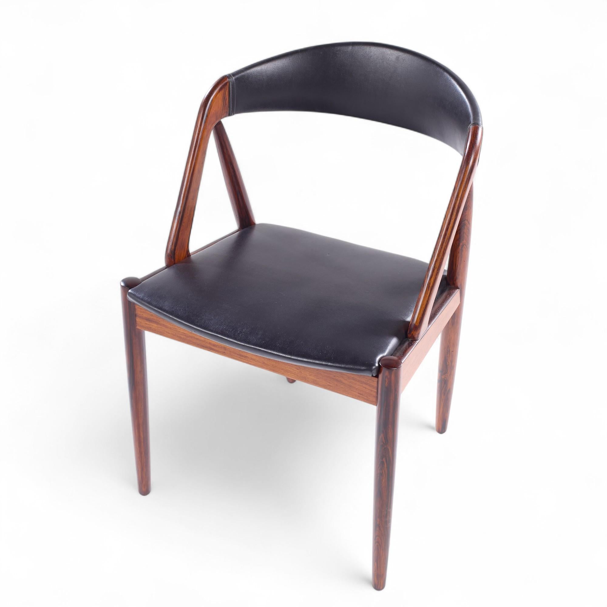 Kai Kristiansen Mid Century Danish Rosewood Dining Chairs - Set of 10 For Sale 4