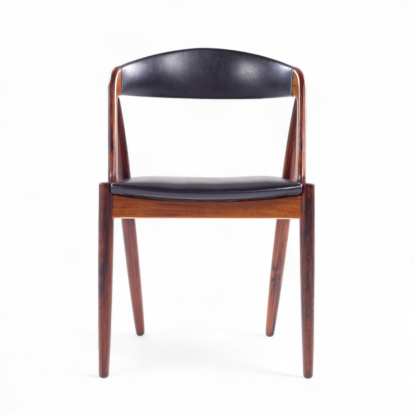 Late 20th Century Kai Kristiansen Mid Century Danish Rosewood Dining Chairs - Set of 10 For Sale