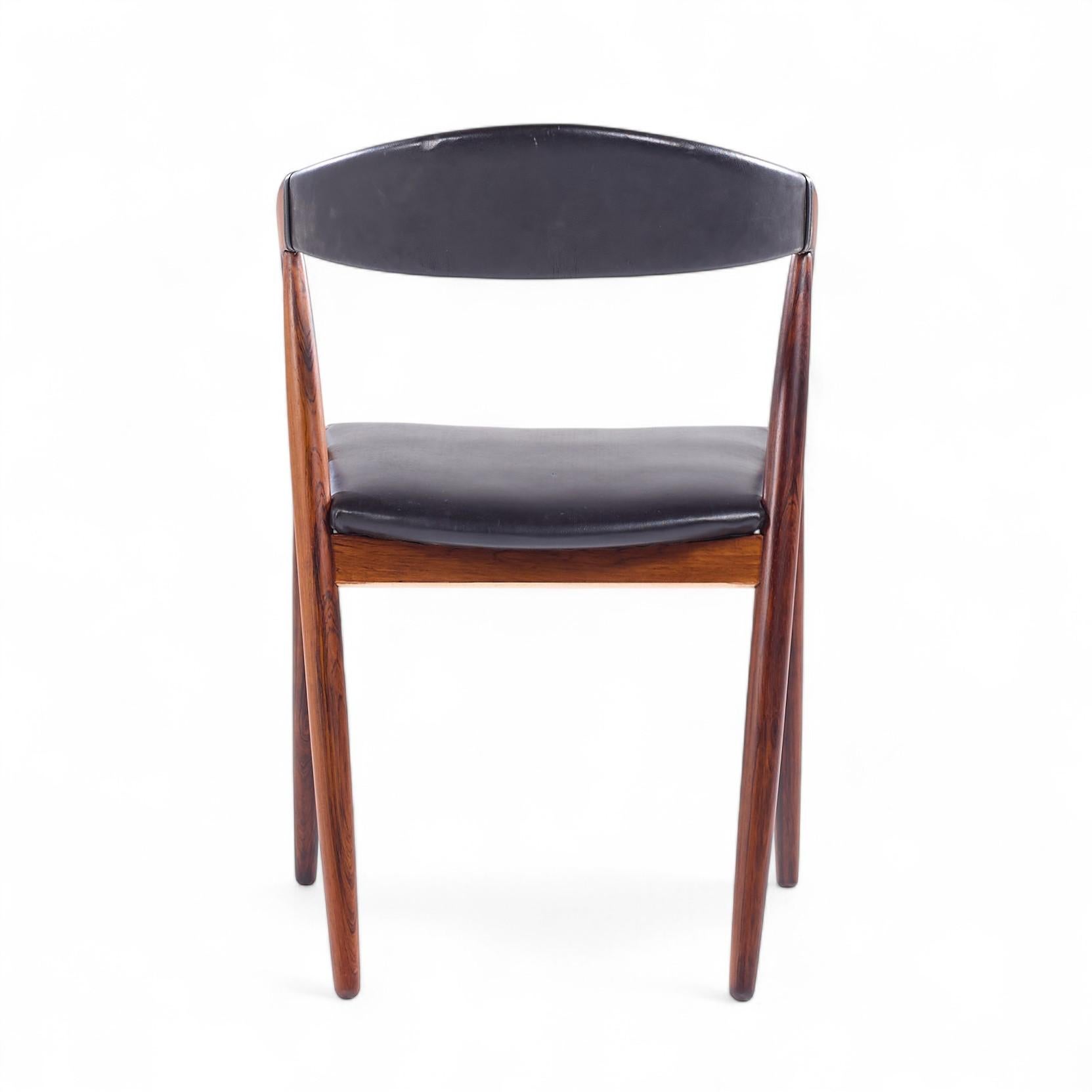 Kai Kristiansen Mid Century Danish Rosewood Dining Chairs - Set of 10 For Sale 2
