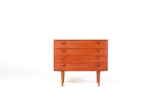 Kai Kristiansen Mid Century Danish Teak 4-Drawer Chest of Drawers, 1960s