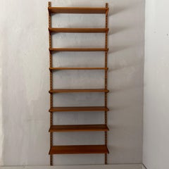 Kai Kristiansen Mid-Century Danish Teak Wall Shelving System, Denmark, 1960s