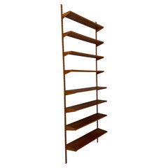 Kai Kristiansen Mid-Century Danish Teak Wall Shelving System, Denmark, 1960s